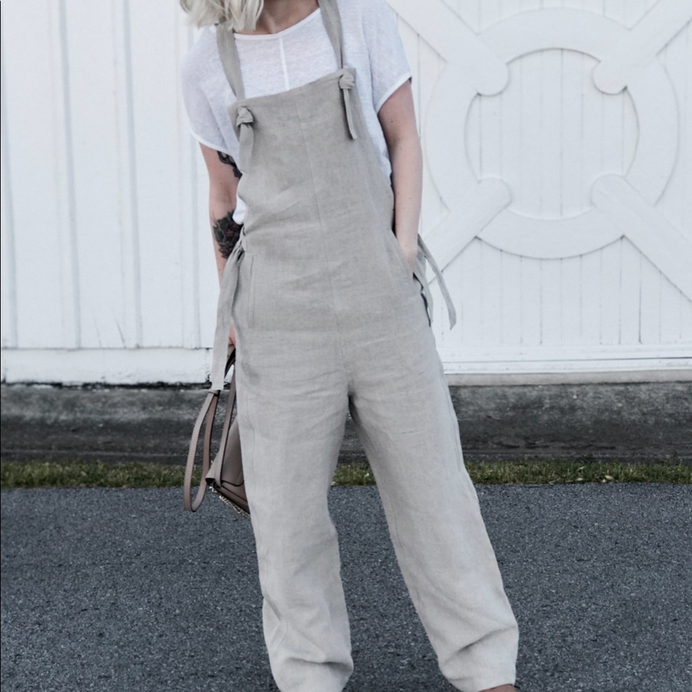 Linen overalls